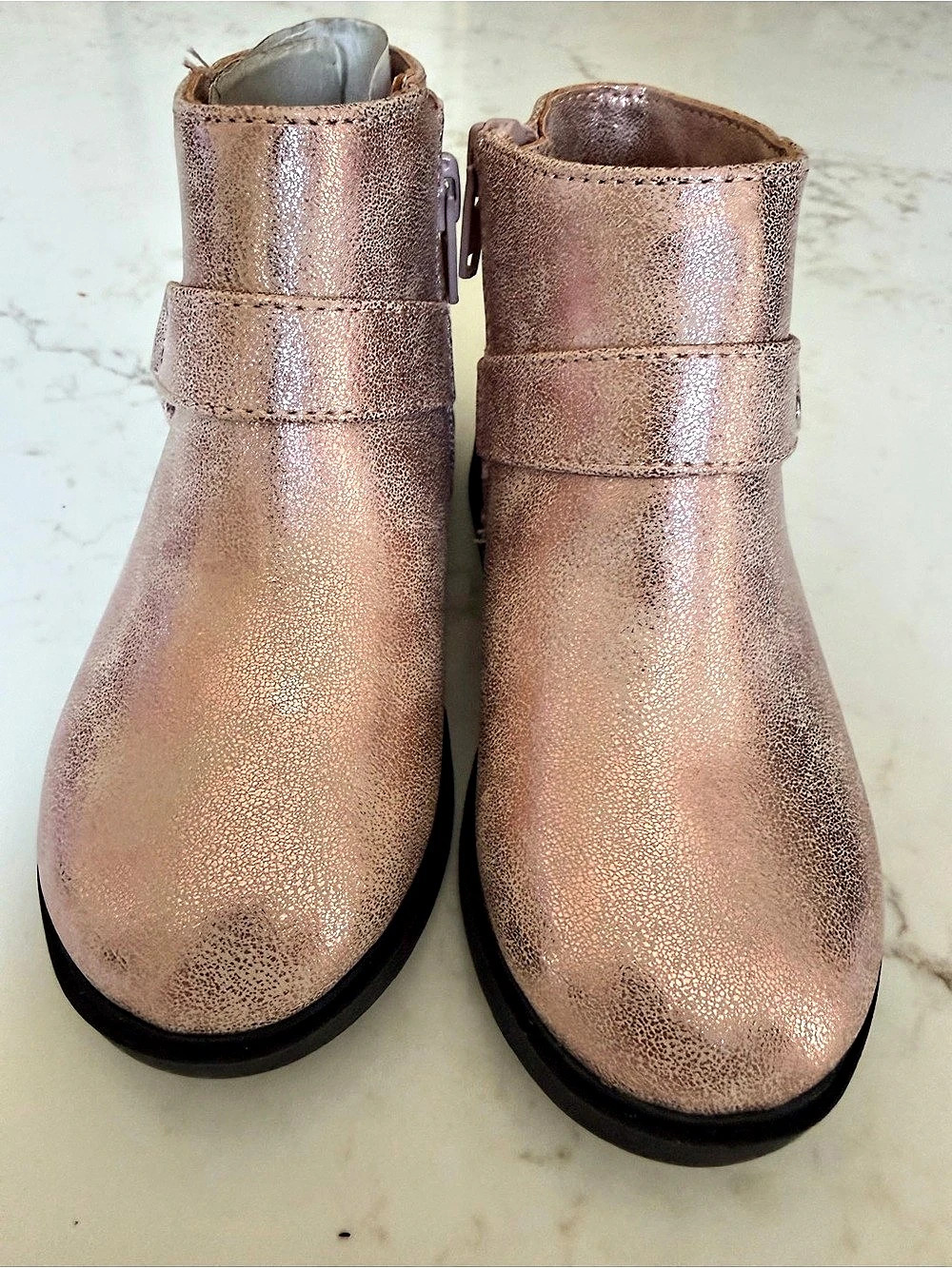 Kids Pink Nordstrom Brand Metallic Pink Ankle boots -NEW without box 8Toddler